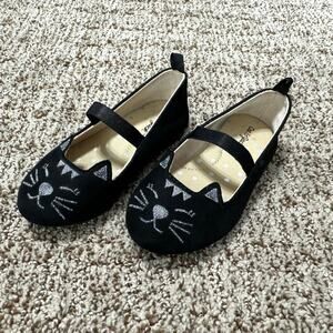 Cat and Jack Black Cat Shoes size 7 girls
